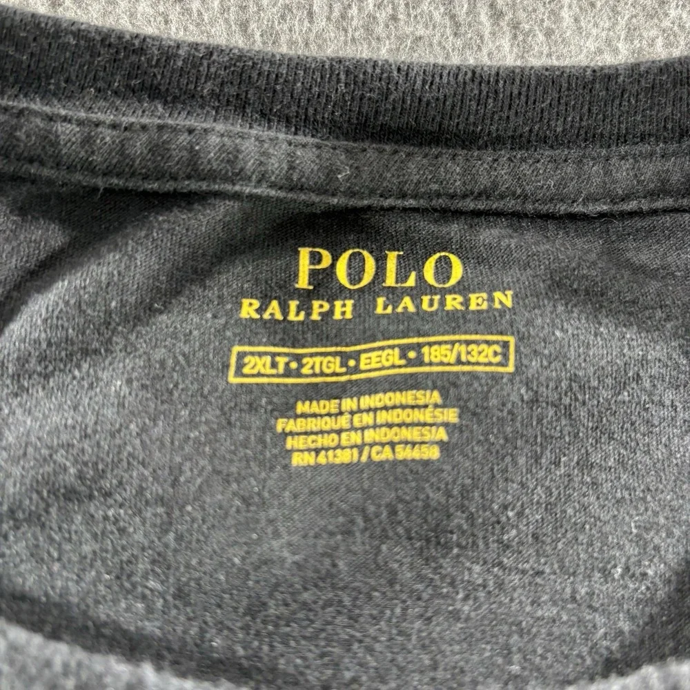 Polo Ralph Lauren Big Pony T-Shirt Mens 2XLT Black Big & Tall Short Sleeve Tee
